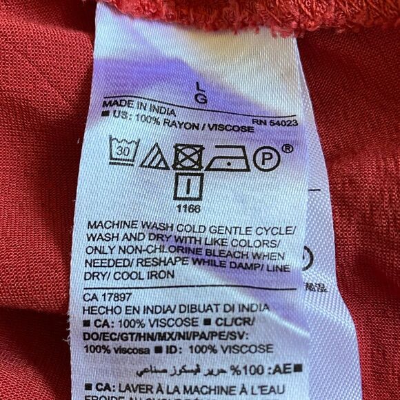 Old Navy Button Front Midi Shirt Dress Size L Crepe Seamed Waist Long Sleeves - Picture 15 of 15